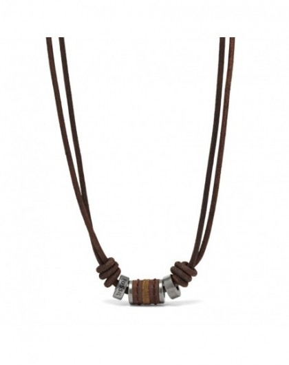 Fossil Homme Collier Cuir...