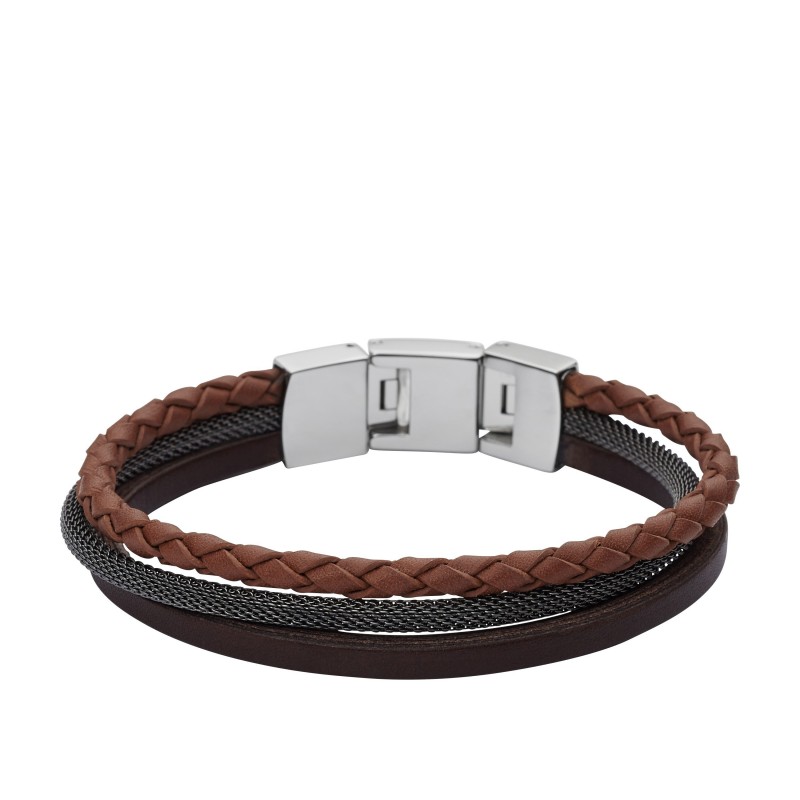 Fossil Homme Bracelet Cuir Marron JF02213040 Fossil Homme Bracelet Cuir Marron JF02213040
