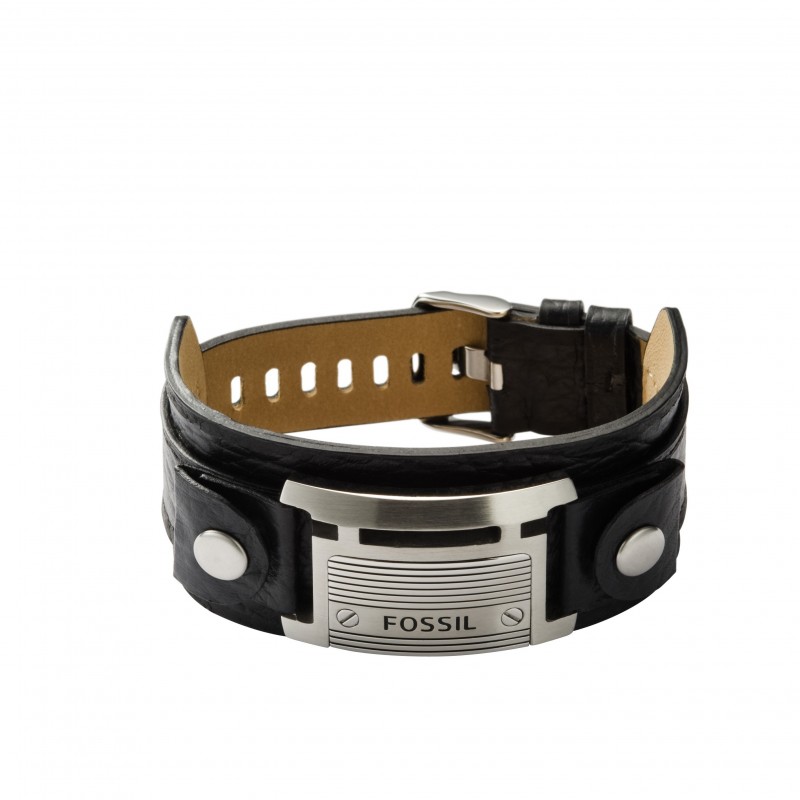 Fossil Homme Bracelet Cuir Noir JF84816040 Fossil Homme Bracelet Cuir Noir JF84816040