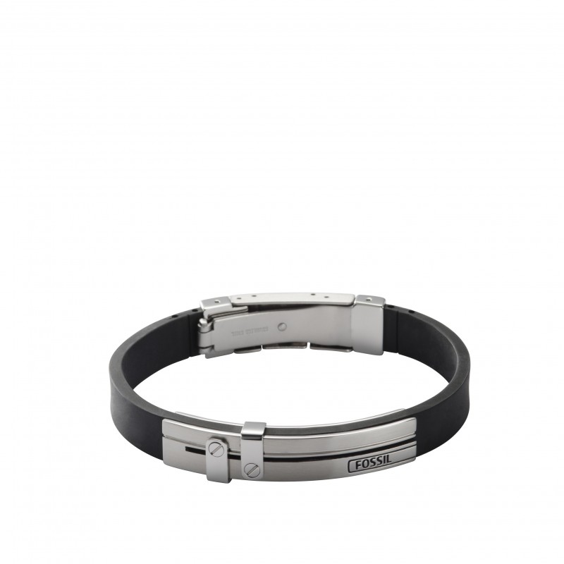 Fossil Homme Bracelet Polyuréthane Noir JF85096040 Fossil Homme Bracelet Polyuréthane Noir JF85096040
