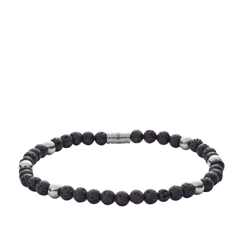 Fossil Homme Bracelet Pierre De Lave Noir JF02833040