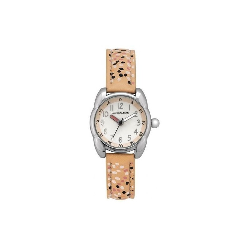 Lulu Castagnette Petite Lulu Montre Fille Quartz Cuir Beige A Motifs-38885 Lulu Castagnette Petite Lulu Montre Fille Quartz Cuir Beige A Motifs-38885