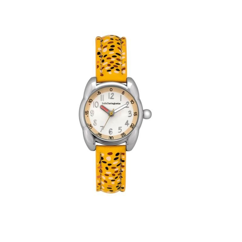 Lulu Castagnette Petite Lulu Montre Fille Quartz Cuir Jaune A Motifs-38886 Lulu Castagnette Petite Lulu Montre Fille Quartz Cuir Jaune A Motifs-38886