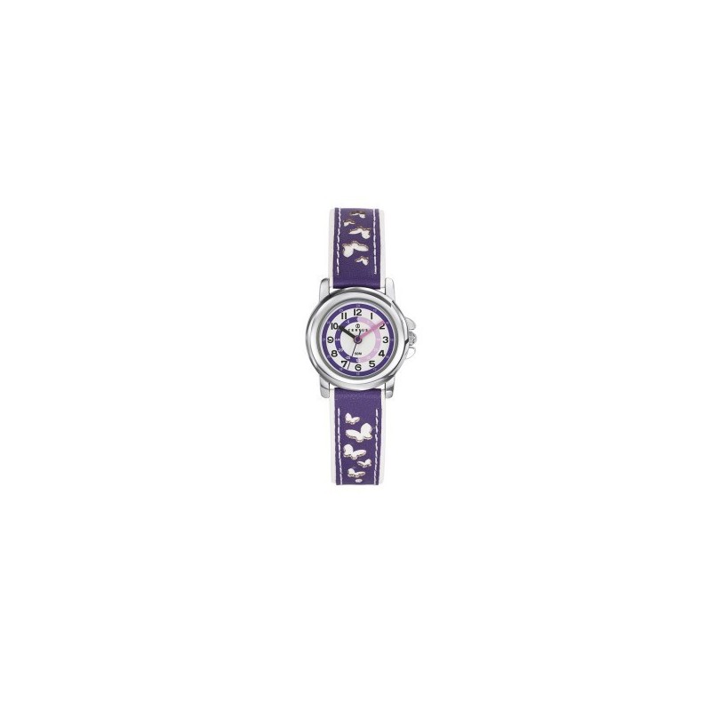 Montre Certus Enfant Pédagogique Papillon Cuir Violet 647588 Classique Montre Certus Enfant Pédagogique Papillon Cuir Violet 647588 Classique