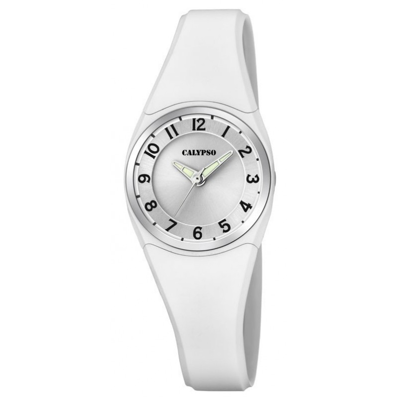 Montre Calypso Silicone Blanc K5726/1 - 100 Mètres Montre Calypso Silicone Blanc K5726/1 - 100 Mètres