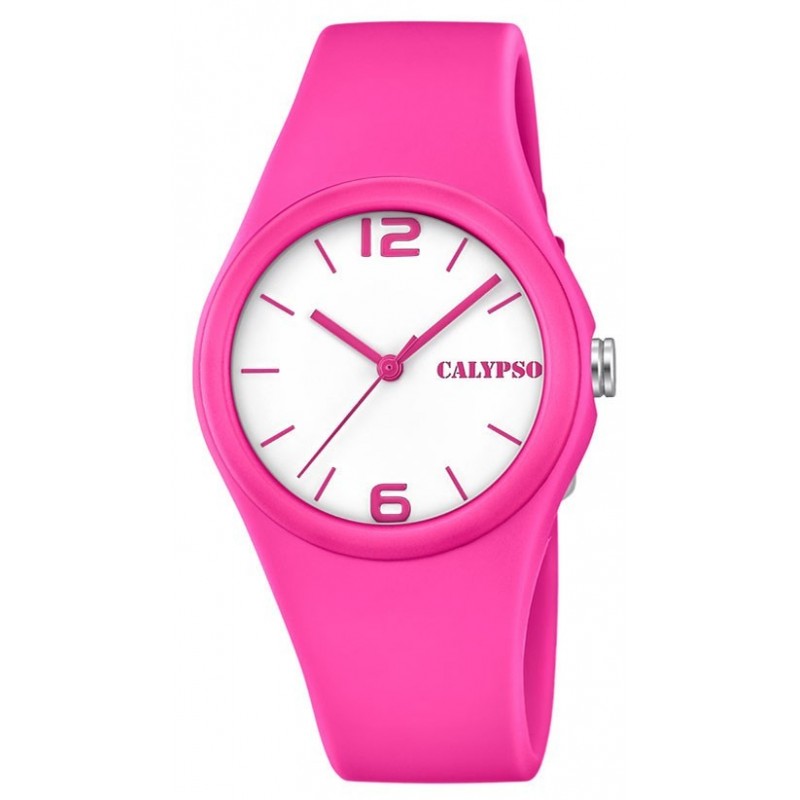 Montre Calypso Silicone Rose K5742/4 - 100 Mètres Montre Calypso Silicone Rose K5742/4 - 100 Mètres