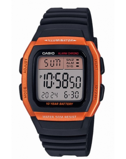 Casio Montre Homme Chrono Résine Noire W96H 4A2AVEF Casio Montre Homme Chrono Résine Noire W96H 4A2AVEF