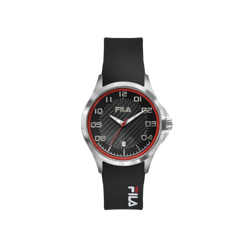 Fila Montre Homme Acier Silicone Noir 38-088-101 Fila Montre Homme Acier Silicone Noir 38-088-101