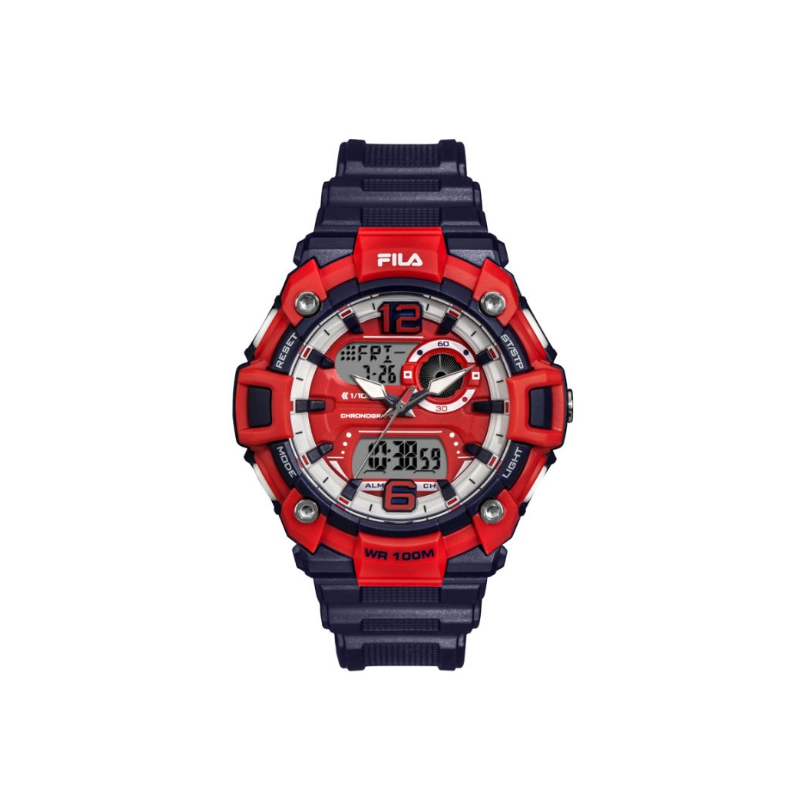 Fila Montre Homme Double Affichage Chrono Silicone Bleu 38-189-002 Fila Montre Homme Double Affichage Chrono Silicone Bleu 38-189-002