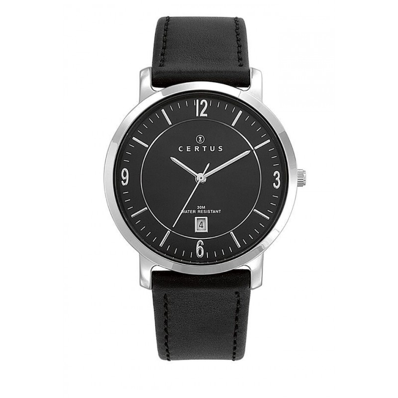Certus Montre Homme Cuir Noir 610947 Certus Montre Homme Cuir Noir 610947