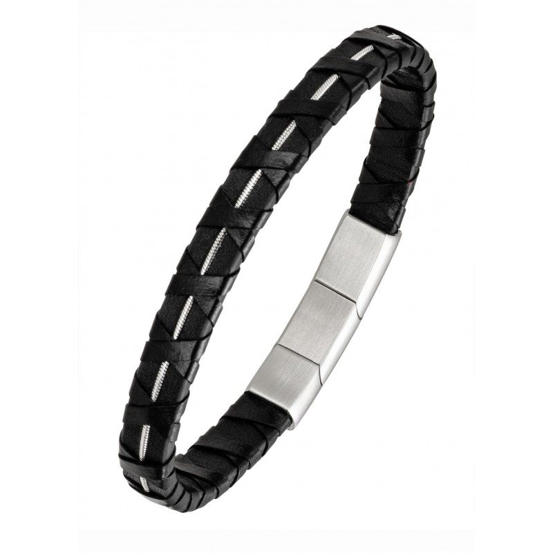 Bracelet Homme En Acier – All Blacks – Style Sobre – Neuf Sans Boîte