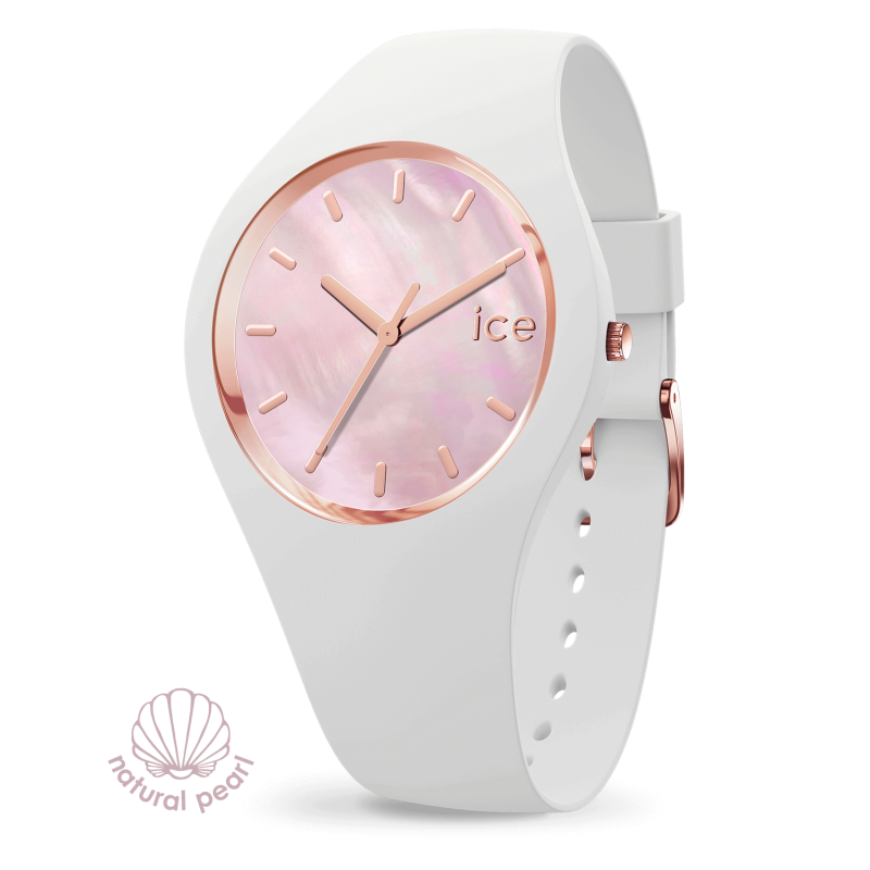 Ice Watch Pearl White Pink Montre Femme Medium 017126 Ice Watch Pearl White Pink Montre Femme Medium 017126