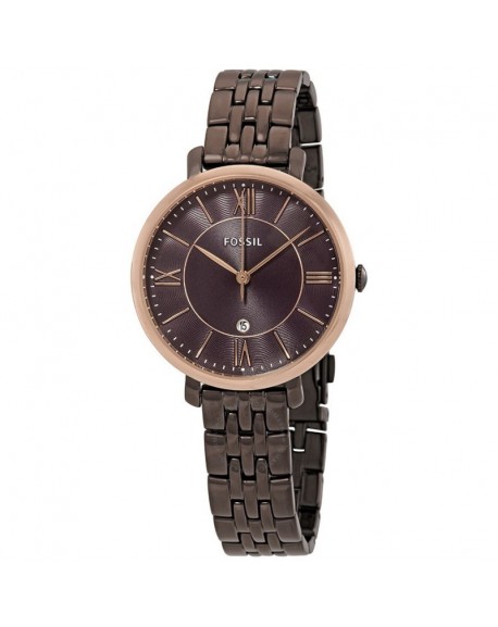 Fossil Femme Montre Analogique Bracelet Acier Marron ES4275