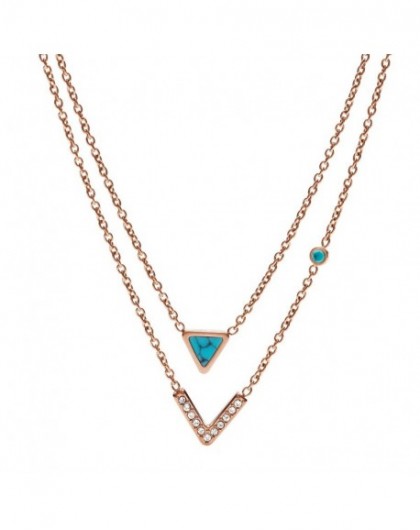 Fossil Femme Collier Acier...