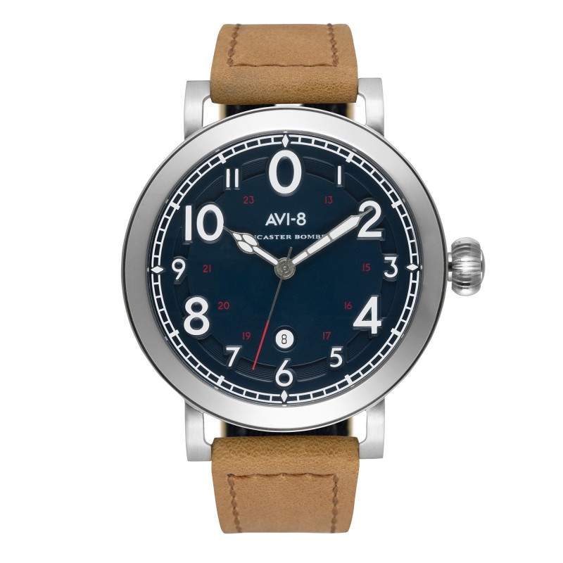 AVI-8 Montre Homme Analogique Quartz Bracelet Cuir véritable Marron - AV-4067-01 AVI-8 Montre Homme Analogique Quartz Bracelet Cuir véritable Marron - AV-4067-01