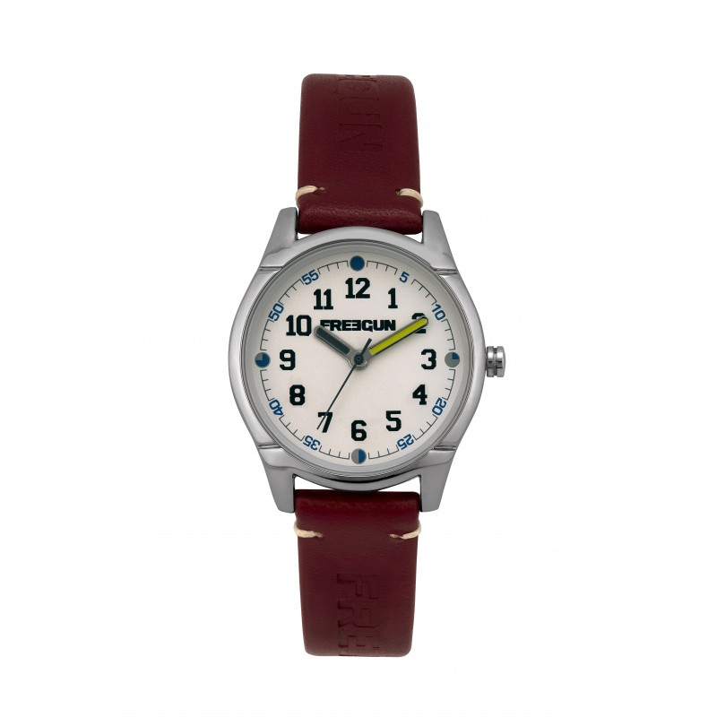 Freegun Montre Garçon Analogique Quartz Bracelet Cuir Rouge - EE5260 Freegun Montre Garçon Analogique Quartz Bracelet Cuir Rouge - EE5260