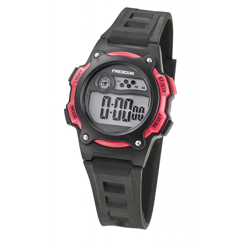 Freegun Montre Garçon Digital Quartz Bracelet Plastique Noir - EE5159 Freegun Montre Garçon Digital Quartz Bracelet Plastique Noir - EE5159