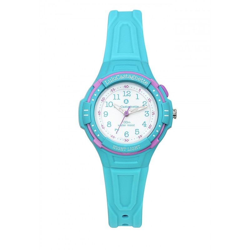 Lulu Castagnette Montre Fille Analogique Quartz Bracelet Silicone Bleu - 38820 Lulu Castagnette Montre Fille Analogique Quartz Bracelet Silicone Bleu - 38820