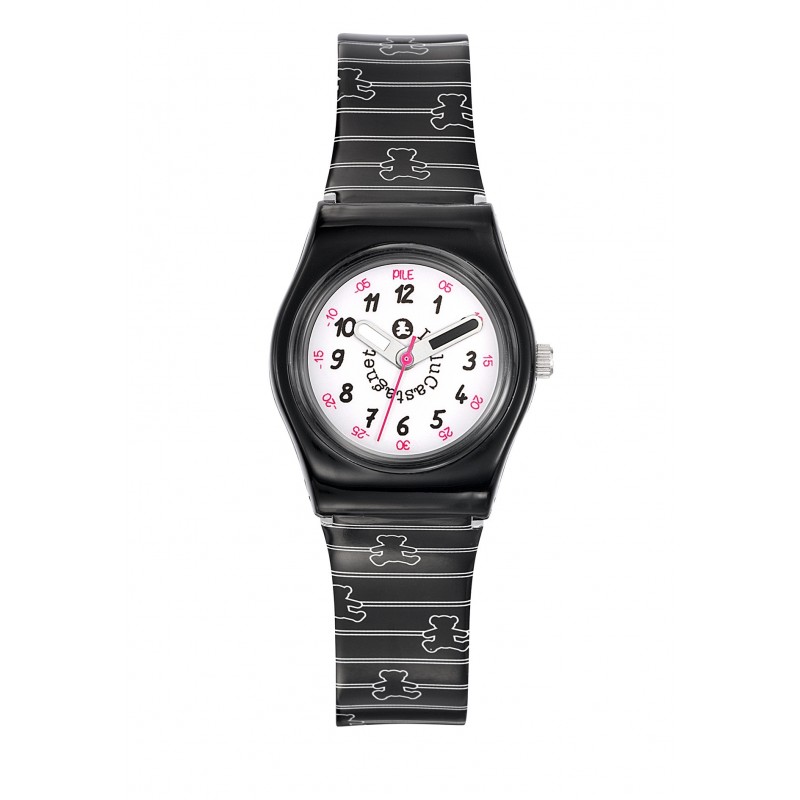 Lulu Castagnette Montre Fille Analogique Quartz Bracelet Plastique Noir - 38775 Lulu Castagnette Montre Fille Analogique Quartz Bracelet Plastique Noir - 38775