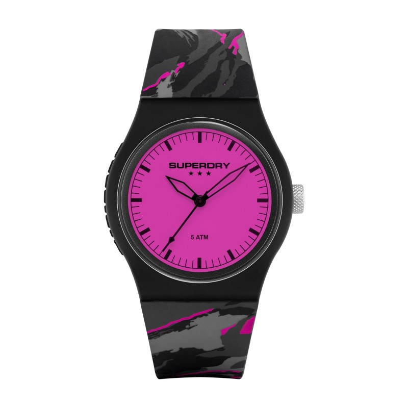 Superdry Montre Homme Analogique Quartz Bracelet Silicone Gris - SYL270BP Superdry Montre Homme Analogique Quartz Bracelet Silicone Gris - SYL270BP