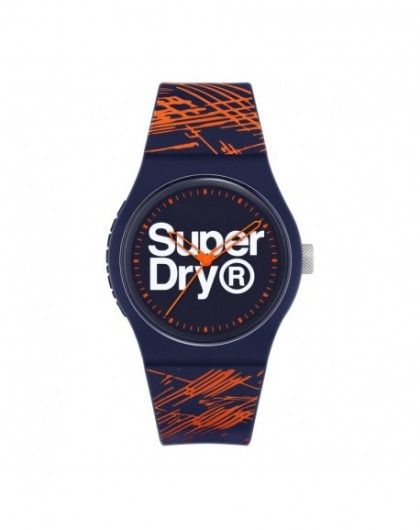 Superdry Montre Homme Analogique Quartz Bracelet Silicone Bleu - SYG292OU