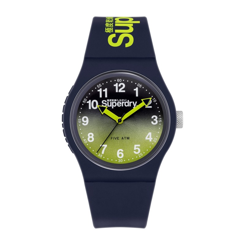 Superdry Montre Homme Analogique Quartz Bracelet Silicone Bleu - SYG198YU Superdry Montre Homme Analogique Quartz Bracelet Silicone Bleu - SYG198YU