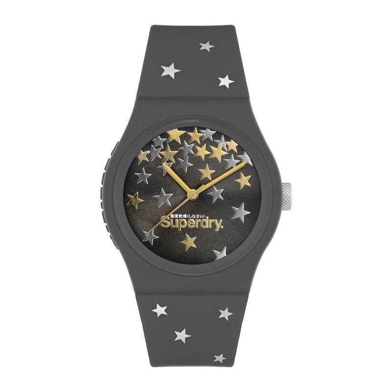 Superdry Montre Homme Analogique Quartz Bracelet Silicone Gris - SYL275E Superdry Montre Homme Analogique Quartz Bracelet Silicone Gris - SYL275E