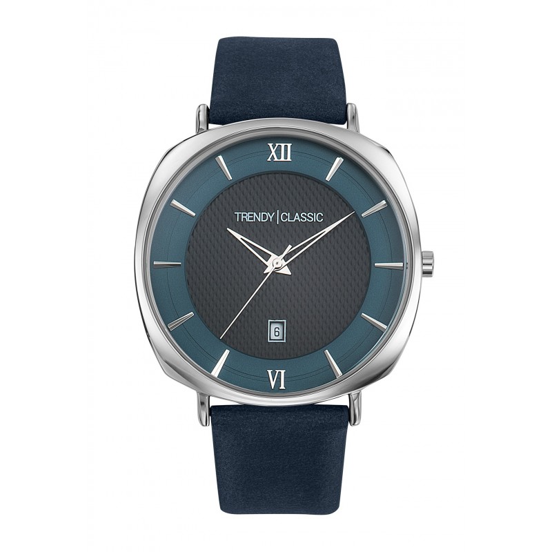 Trendy Classic Montre Homme Analogique Quartz Bracelet Cuir véritable Bleu - CC1042-05 Trendy Classic Montre Homme Analogique Quartz Bracelet Cuir véritable Bleu - CC1042-05
