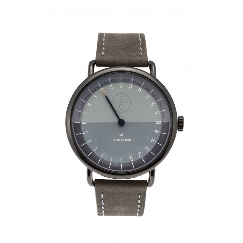 Trendy Classic Montre Homme Analogique Quartz Bracelet Cuir Gris - CC1048-08 Trendy Classic Montre Homme Analogique Quartz Bracelet Cuir Gris - CC1048-08