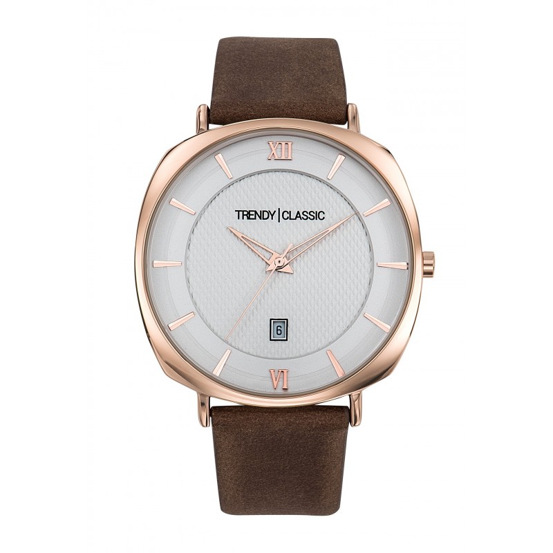 Trendy Classic Montre Homme Analogique Quartz Bracelet Cuir véritable Marron - CRG1042-01 Trendy Classic Montre Homme Analogique Quartz Bracelet Cuir véritable Marron - CRG1042-01