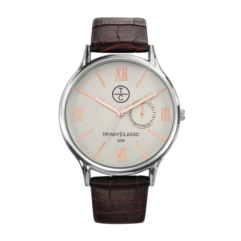 Trendy Classic Montre Homme Analogique Quartz Bracelet Cuir Marron - CC1002-08 Trendy Classic Montre Homme Analogique Quartz Bracelet Cuir Marron - CC1002-08
