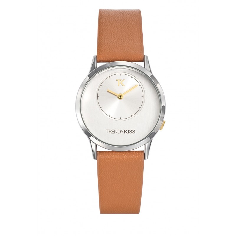 Trendy Kiss Montre Femme Analogique Quartz Bracelet Cuir Marron - TG10064-31 Trendy Kiss Montre Femme Analogique Quartz Bracelet Cuir Marron - TG10064-31