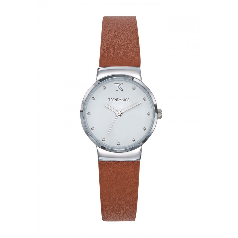 Trendy Kiss Montre Femme Analogique Quartz Bracelet Cuir véritable Marron - TC10113-01 Trendy Kiss Montre Femme Analogique Quartz Bracelet Cuir véritable Marron - TC10113-01