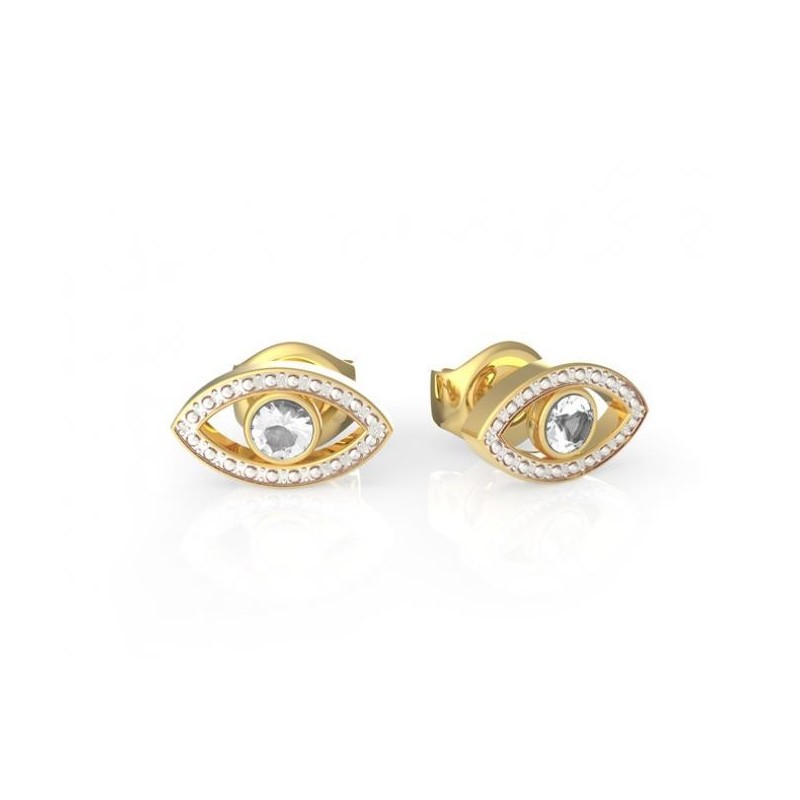 Guess Get Lucky Boucle d'Oreille Acier Doré UBE29001 Guess Get Lucky Boucle d'Oreille Acier Doré UBE29001