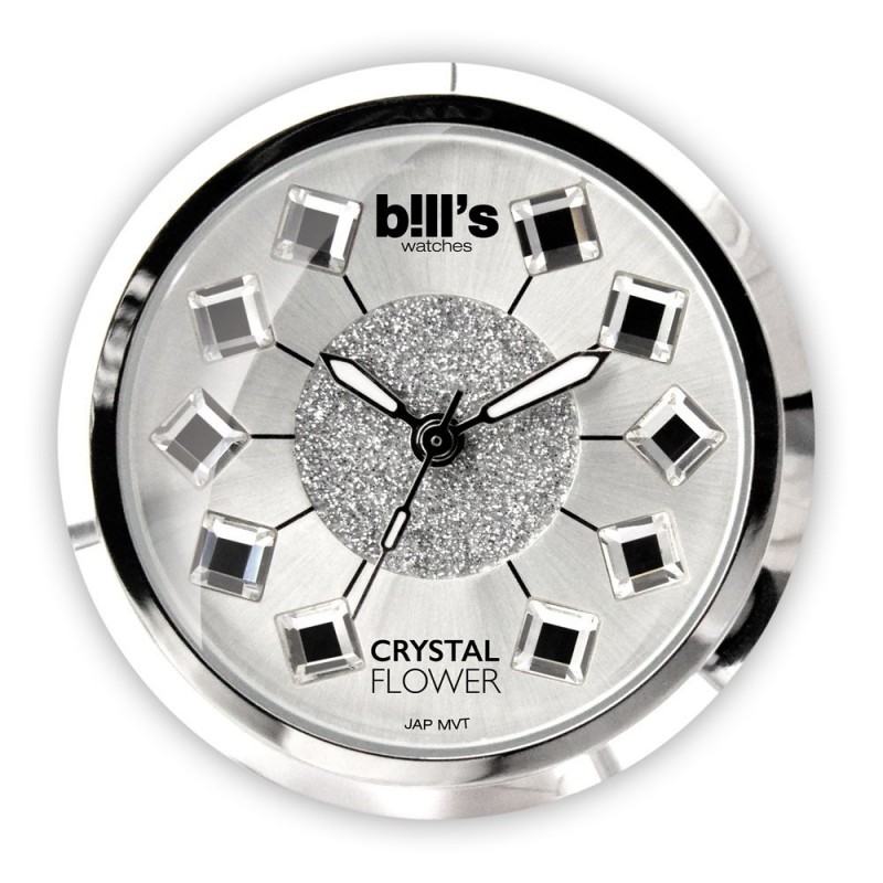 BILL'S WATCHES Cadran Montre Femme Classic Crystal Flower White - CMB04 BILL'S WATCHES Cadran Montre Femme Classic Crystal Flower White - CMB04