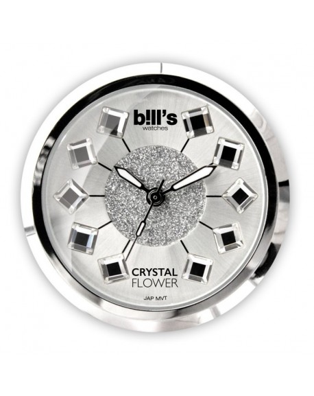BILL'S WATCHES Cadran Montre Femme Classic Crystal Flower White - CMB04