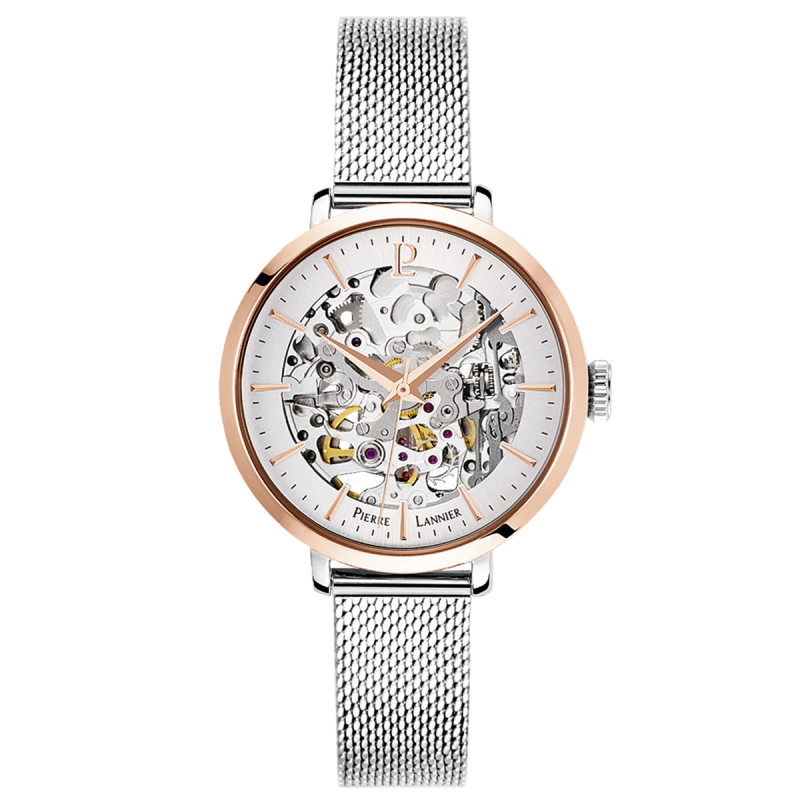 Pierre Lannier Automatic Femme Acier Argenté Milanais 312B628 Pierre Lannier Automatic Femme Acier Argenté Milanais 312B628