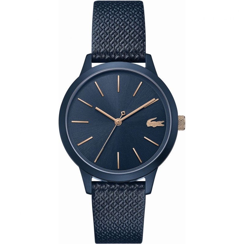 Lacoste 12.12 Premium Montre Femme Cuir Bleu 2001091 Lacoste 12.12 Premium Montre Femme Cuir Bleu 2001091