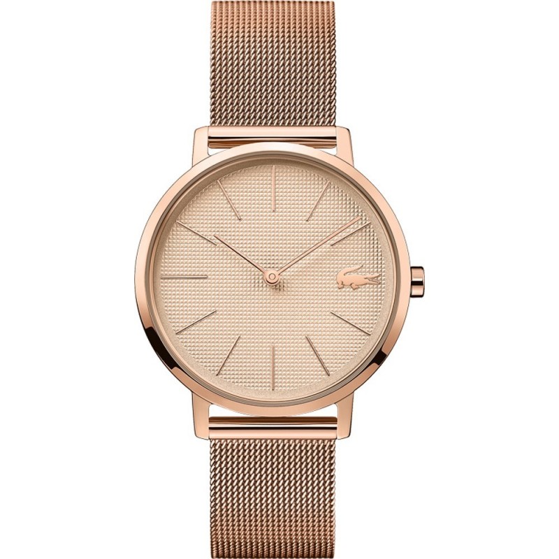 Lacoste Moon Montre Femme Acier Doré Rose Milanais 2001080 Lacoste Moon Montre Femme Acier Doré Rose Milanais 2001080
