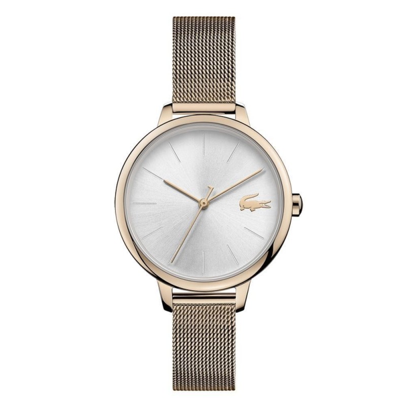 Lacoste Cannes Montre Femme Acier Doré Rose Milanais 2001103 Lacoste Cannes Montre Femme Acier Doré Rose Milanais 2001103