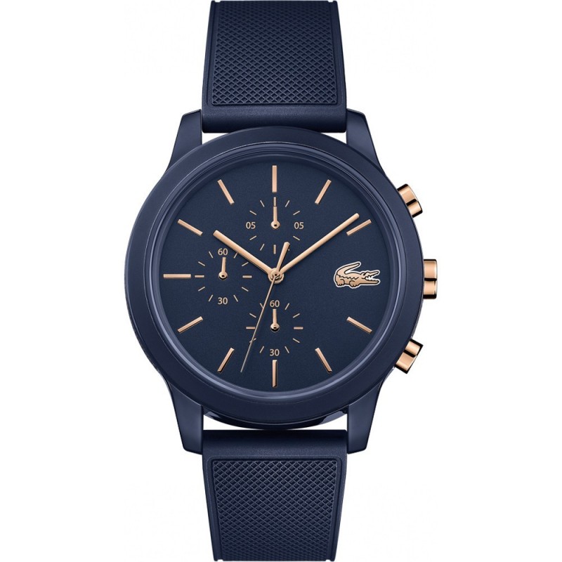 Lacoste 12.12 Montre Homme Chronographe Silicone Bleu 2011013 Lacoste 12.12 Montre Homme Chronographe Silicone Bleu 2011013