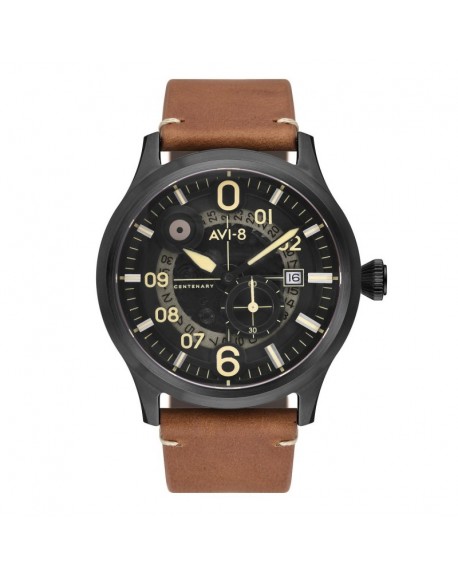 Montre Homme AVI-8 Flyboy Automatique Dateur Cadran Noir -AV-4060-03