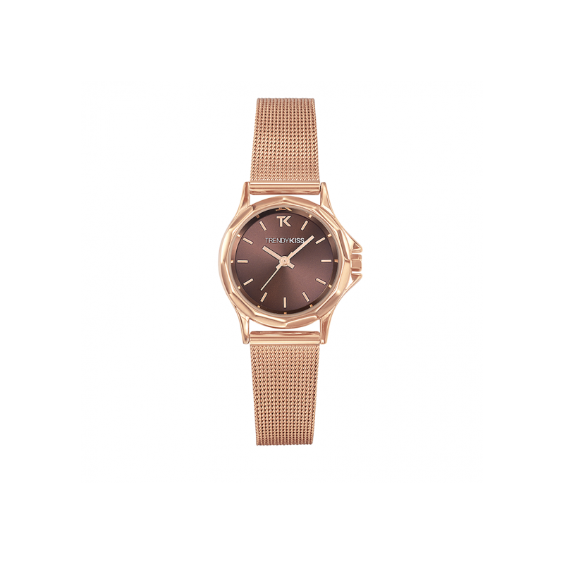 Trendy Kiss Montre Femme Analogique Quartz Bracelet Acier Inoxydable Doré Rose - TMG10084-04 Trendy Kiss Montre Femme Analogique Quartz Bracelet Acier Inoxydable Doré Rose - TMG10084-04