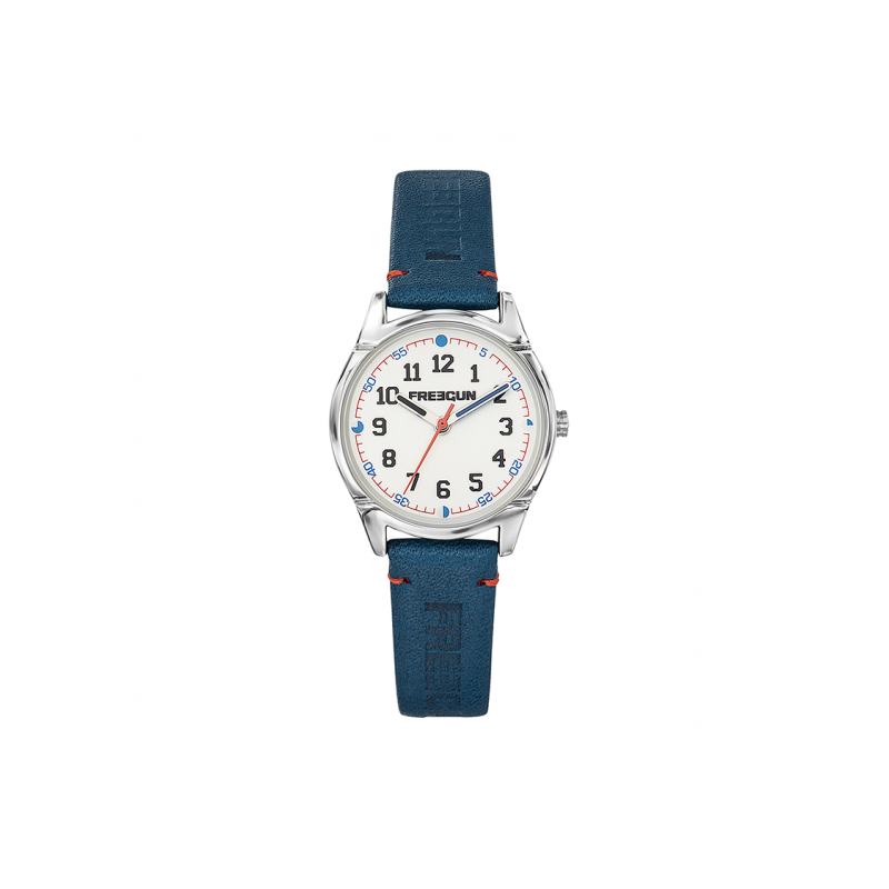 Freegun Montre Garçon Analogique Quartz Bracelet Cuir Bleu - EE5220 Freegun Montre Garçon Analogique Quartz Bracelet Cuir Bleu - EE5220
