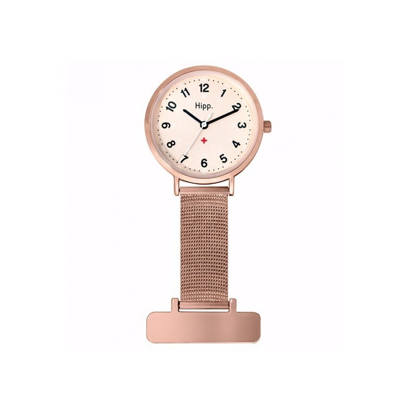 Hipp Montre Femme Infirmière Analogique Quartz Bracelet Acier Inoxydable Doré Rose - H30006 Hipp Montre Femme Infirmière Analogique Quartz Bracelet Acier Inoxydable Doré Rose - H30006