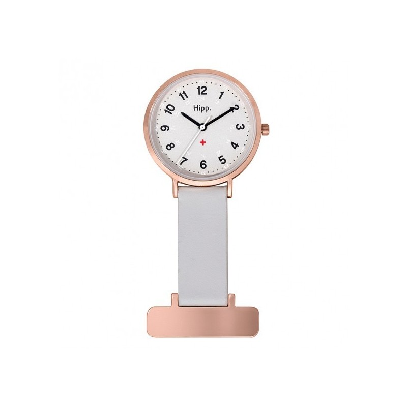 Hipp Montre Femme Infirmière Analogique Quartz Bracelet Cuir Gris - H30007 Hipp Montre Femme Infirmière Analogique Quartz Bracelet Cuir Gris - H30007