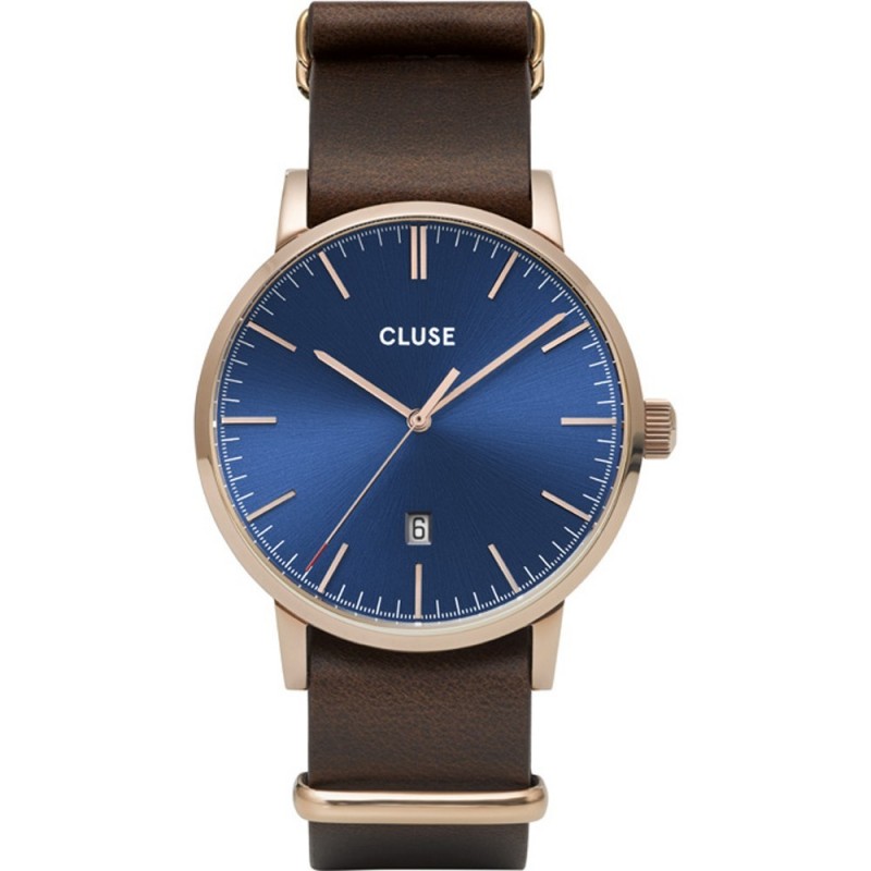 CLUSE Aravis Montre Homme Acier Cuir Marron CW0101501009 CLUSE Aravis Montre Homme Acier Cuir Marron CW0101501009