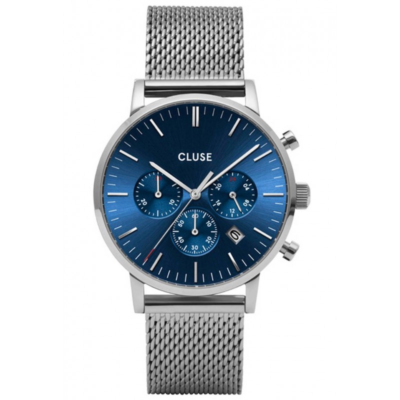CLUSE Aravis Montre Homme Chronographe Acier Milanais CW0101502004 CLUSE Aravis Montre Homme Chronographe Acier Milanais CW0101502004