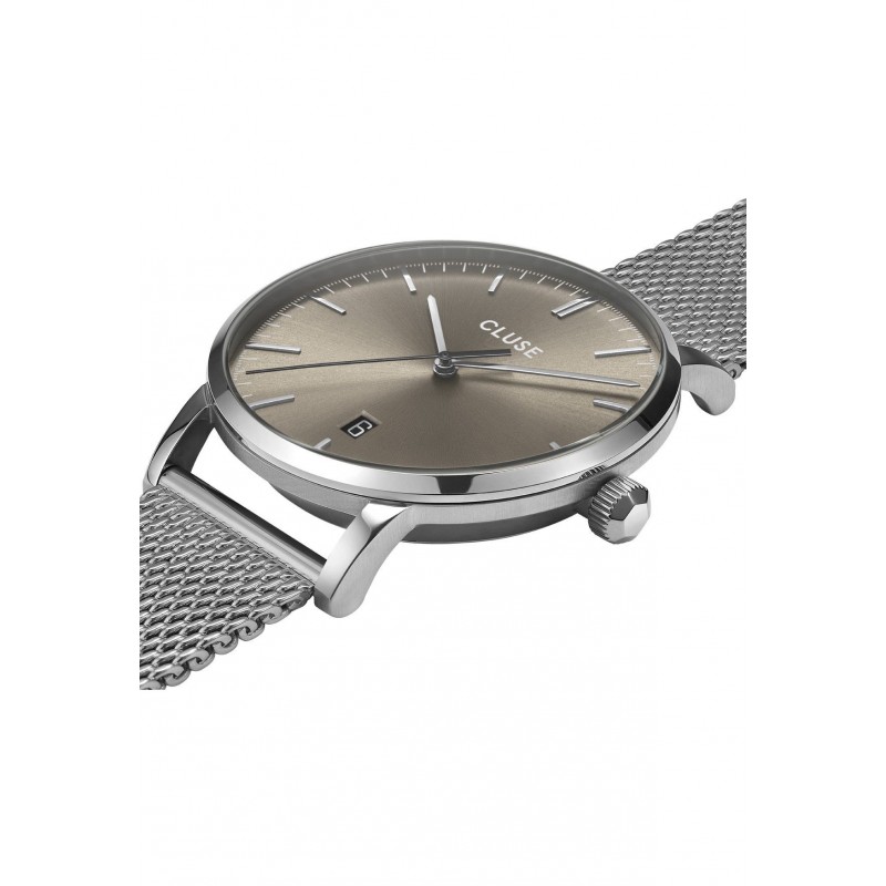 CLUSE Aravis Montre Homme Coffret Acier Milanais Et Cuir - CG1519501001-  Gperdumesaiguilles