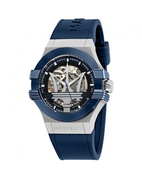 Maserati Montre Homme Potenza Automatic Silicone Bleu R8821108028